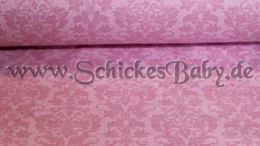 Bündchenstoff Rosa Ornamente